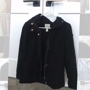 Black Coat with Gold buttons and zipper
